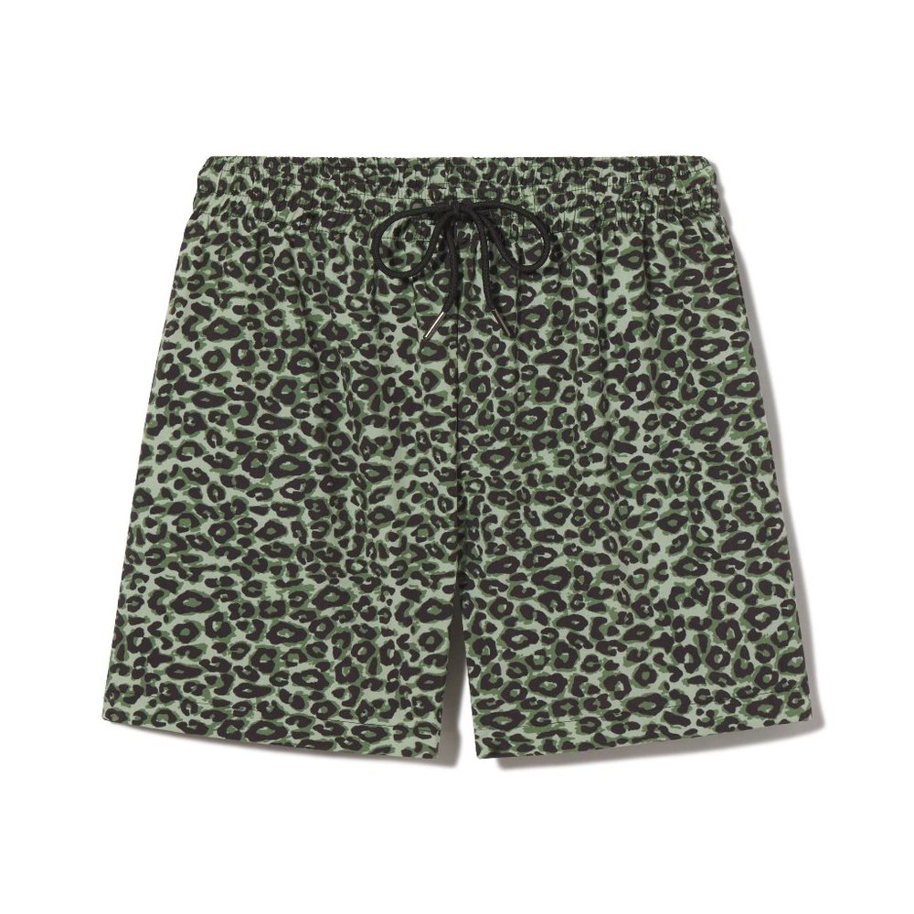 Inamorata Green Leopard Longboard Board Short